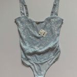 Free People Sparks Fly Corset Bodysuit Sky Blue Sequin Size Small NWT Photo 2