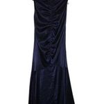 Jump APPAREL NAVY BLUE SEMI STRAPLESS MAXI FORMAL GOWN SIZE 3 / 4 Photo 0