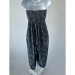 Tropical Group Hawaii Blue Gray Balloon Smocked Pant Jumpsuit, Sz: OS (b50) Boho Size undefined Photo 4
