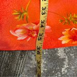 Vtg Y2K Silk Mini Dress Tropical Floral Hawaiian Sz Small Orange Red Photo 12