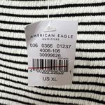 American Eagle  NWT Striped Smocked Tube Top Black and White Stripes Size XL Photo 3