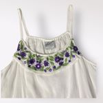 Cute‎ Options Embroidered Floral Top Womens Size Large Boho Cottage White Photo 2