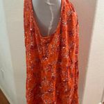 Evri Orange Floral Sleeveless Tunic‎ Top Boho Bohemian Cute Casual size 1x Photo 3