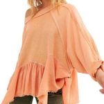 Free People Gold Duster Pullover Sweater Bermuda Sands Orange Oversized Medium Photo 0