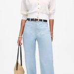 Madewell The Emmett Wide Leg Pant Patch Pocket Blue Horizon High Rise US 26 NWT Photo 0