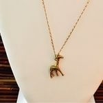 J.Crew  Giraffe Pendant Necklace on gold tone 25” chain Photo 1