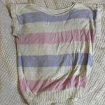 Oversized Large Pastel Purple Stripe Knitted Sweater Photo 0