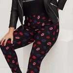 Torrid NWT  Lip Print Ponte High Rise Skinny Studio Pixie Pants Sz. 2 or a 2X Photo 0