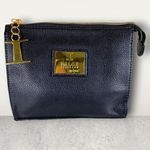 Image Skincare Black Gold Accents Faux Vegan Leather Cosmetic Makeup Bag Photo 0