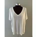 Marine layer T-Shirt Womens L Boyfriend Relaxed Fit V-Neck Tee Soft Pima Cotton Photo 1