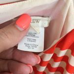 J.Crew Blouson "In Stripes" Silk Striped Sleeveless Dark Orange/White Dress Photo 3