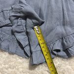 Umgee  womens large linen blend baby blue ruffle shorts no pockets elastic waist Photo 3