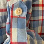 Vineyard Vines  Womens Lightweight Top Blue Plaid 1/4 Button Sz 10 #2401 Photo 8