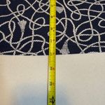 Michael Kors Nautical Rope Print Boat Neck 3/4 Sleeve Tunic Top Women's Size S Blue Photo 3