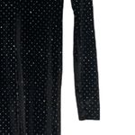 ZARA  Trafaluc Glitter Dot Black Velvet Bodycon Ruffle Dress Small Photo 16