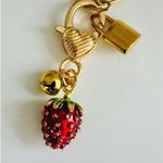 Anthropologie 18K paper clip strawberry necklace Photo 2