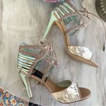 Dolce Vita Hexen Mint & Tan Lace Up Heels Size 7.5 Photo 3