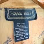 Russell Kemp Large Y2K Slinky Brown Paisley Print 3/4 Top Buttoned Stretch Satin Orange Photo 6