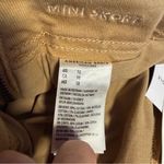 American Eagle  stretch pleated mini skort size 10 NWT Mid rise Tan Photo 7