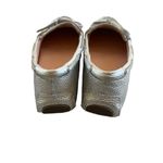 J.Crew  Driving moccasins in leather metallic silver sz 6.5 Photo 4