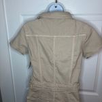 Good American  Fit Success Khaki Safari Denim Utility Mini Dress Sand S NWT Photo 6