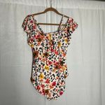 Sea Angel  Floral Print Ruffle Cold Shoulder One Piece Swimming Suit Size Large Photo 1
