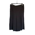 BCBGMAXAZRIA Wide-Leg Culotte Cropped Pants Black Size M Tie Waist Casual Photo 2
