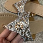 Olivia Miller  Elegant Tan Beaded Sandals Photo 3