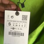 ZARA NWT neon green camisole drape dress Photo 8