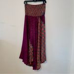 Advance Apparels Wide Leg Silk One Size Fits Most Pants Purple Photo 1