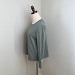 Lafayette 148 Cotton Jersey Modern Long Sleeve Tee Shirt Medium Green FAB#J807 Photo 4