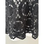 Helen Hinson Crochet Tank Top Small Black Open Knit Boho Festival Hippie Goth Photo 3