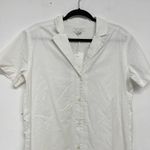 Free Assembly White Short Sleeve Button Down Shirt Dress Womens M Beachy Classic Size M Photo 1