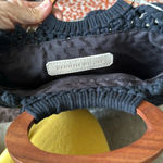 Danielle Nicole  NWT Black Macrame Purse w/ wood handles crossbody EDGY FEMININE Photo 3