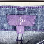 NYDJ Skinny Fit Blue Denim Jeans Snakeskin Fish Scale Print Women's Size 6 Photo 6