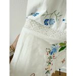 Free People NWT  x Place Nationale Fawley Mini Dress Floral Embroidery US 8-10 Photo 9