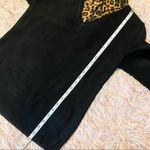 Misook  Leopard Collared Blouse in Black Small Petite Photo 2