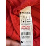 Missguided  Red Square Neck Extreme‎ Ribbed Long Sleeve Bodysuit Womens 4 NEW NWT Photo 6