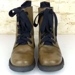 Fly London Ragi 539Fly Leather Combat Boots 36 5.5 Tan Ankle Lace Up Grunge FLAW Photo 3