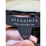 AllSaints Eris Leopard Top Ruched Bodycon Top Blouse Size 2 Black Photo 8