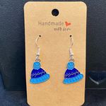 Blue Winter Hat Enamel Earrings Are Charming Photo 1