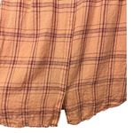 Free People No Limits Boho Plaid Linen Button Up Shirt L Photo 8