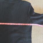 St. John  Caviar Long Sleeve Texture Waffle Black Knit Blazer Jacket Size 10 Photo 5