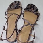 Banana Republic Snakeskin Print Sandals Elegant Summer Style Size7.5 Photo 4