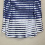Talbots T by Cowl Neck Blue White Stripe Pullover Long Sleeves Sweater Photo 6