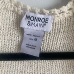 Monroe & Main Vintage Crochet Style‎ Open Front Long Cardigan Cream Boho Medium Photo 1