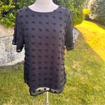 Blooming Jelly  Women’s Black PomPom Style Blouse Photo 5