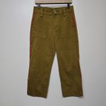 Zara Trafaluc Pants Bottoms Wide Line Cotton Cropped Length M Brown Red Used Size M Photo 1