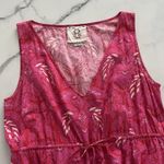 Tuckernuck FIGUE Indira Tiered Maxi Dress Size L Pink Cotton Cinch Waist Coastal Boho Chic Photo 5