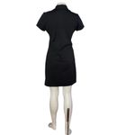 EXPRESS  Black Dress Rainbow Striped Short Sleeve Polo Style Size Medium VINTAGE Photo 1